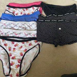 NWOT Seven pairs of girls’ underwear and two boxers